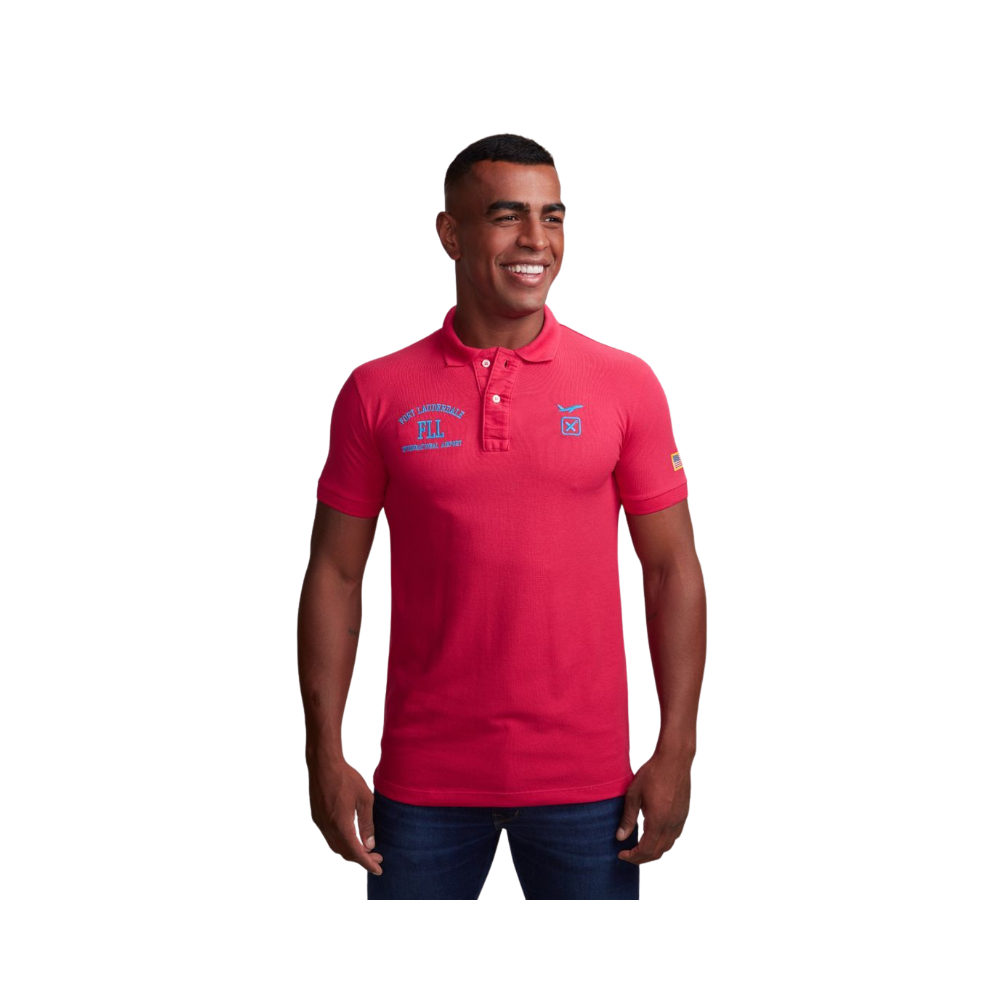 Camisa Polo Masculina Txc Rosa Ref 6432 Badana