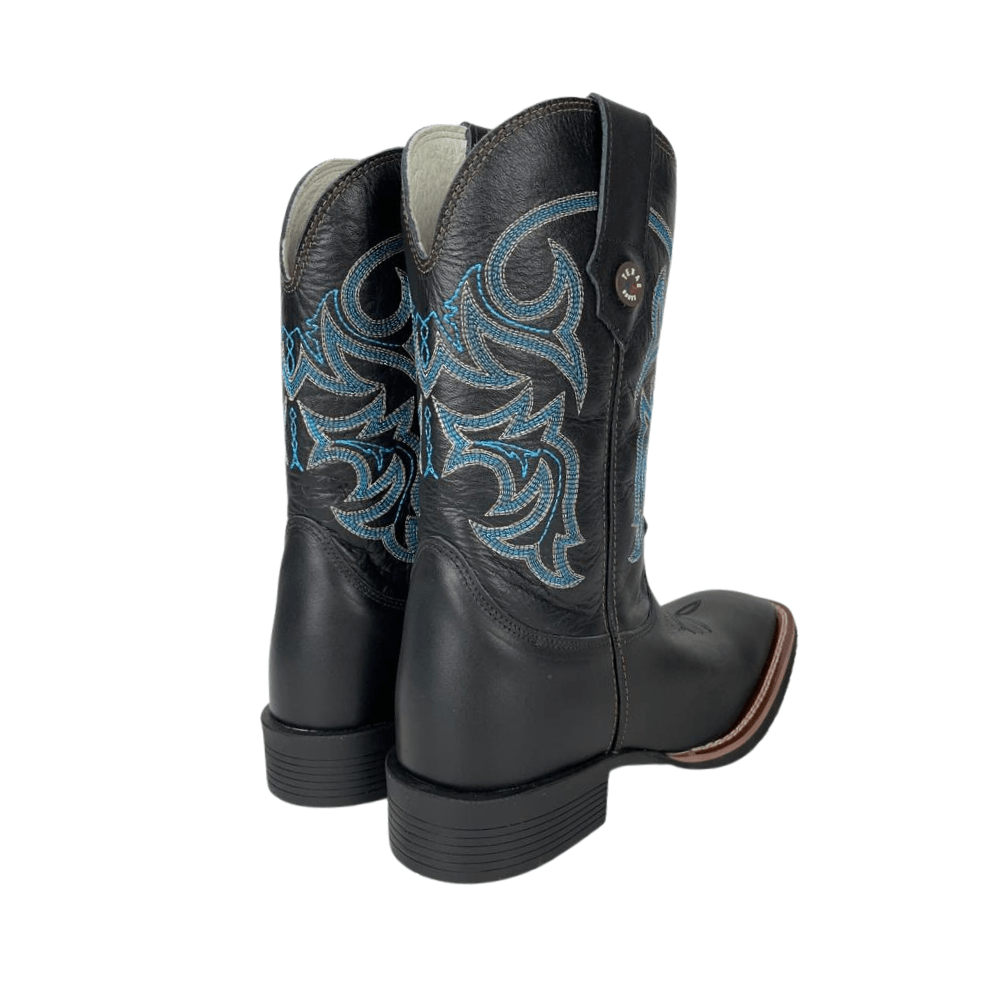 Bota Texana Masculina Texas Rodeo Preto Badana