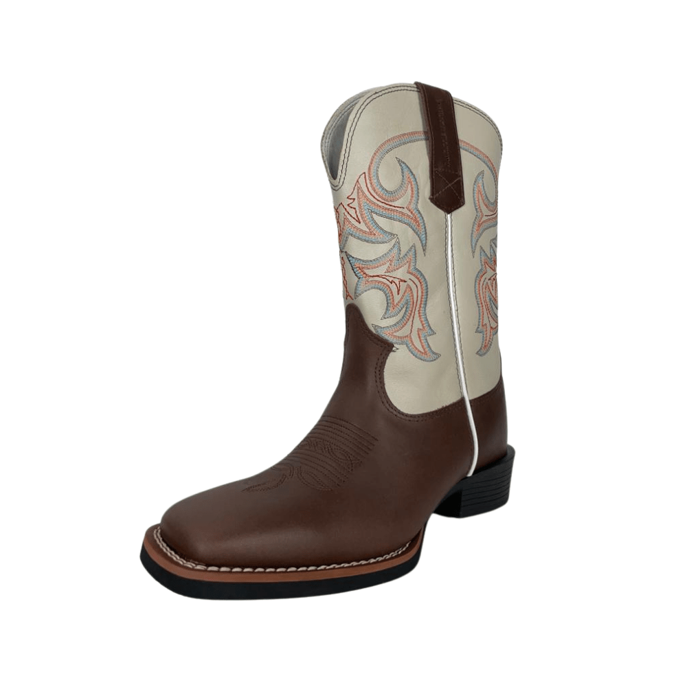 Bota Texana Masculina Texas Rodeo Marfim Badana