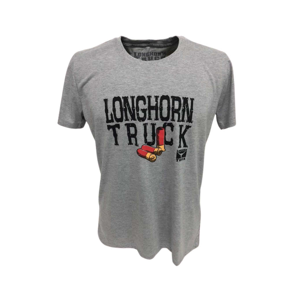 Camiseta Masculina Longhorn Truck Cinza