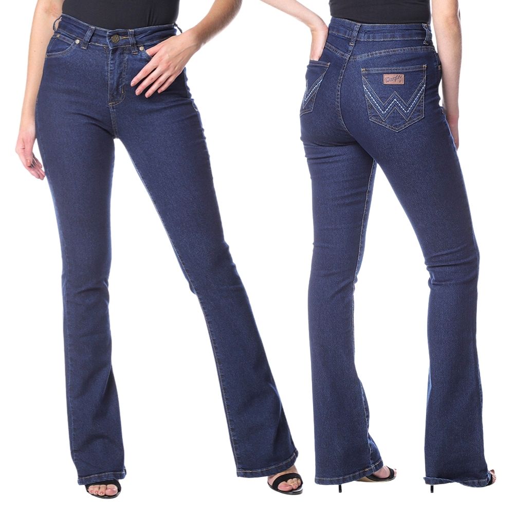 Calça Jeans Feminina Wrangler Azul Escuro - Ref. WF5106UN