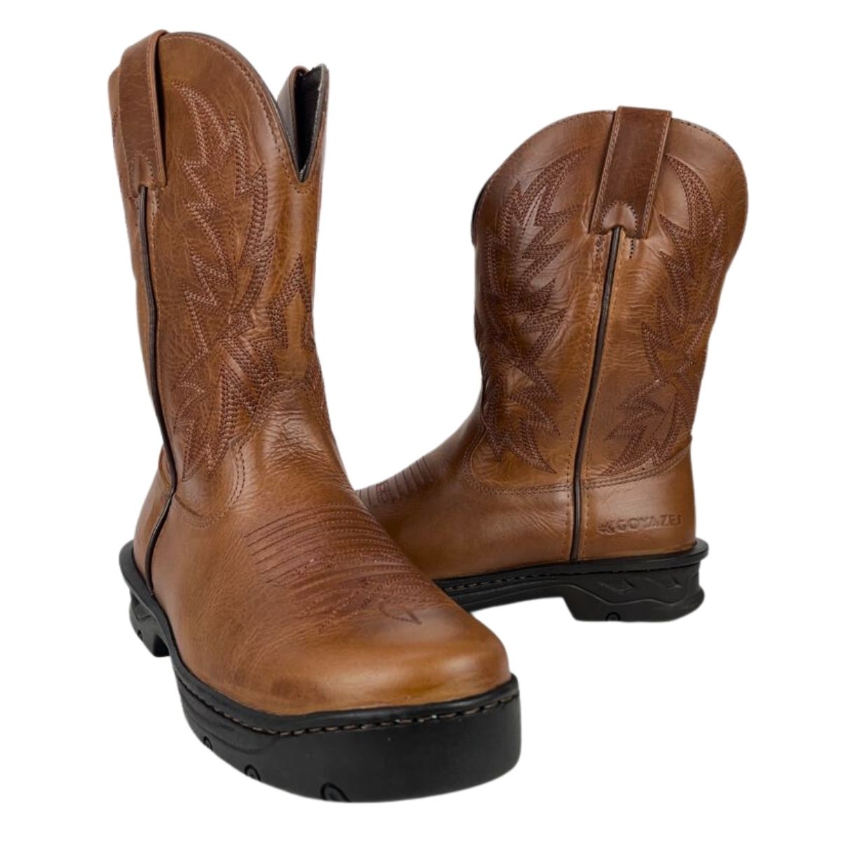 Bota Tênis Masculina Goyazes Couro Atlanta Bico Redondo - Ref. 239402 ...