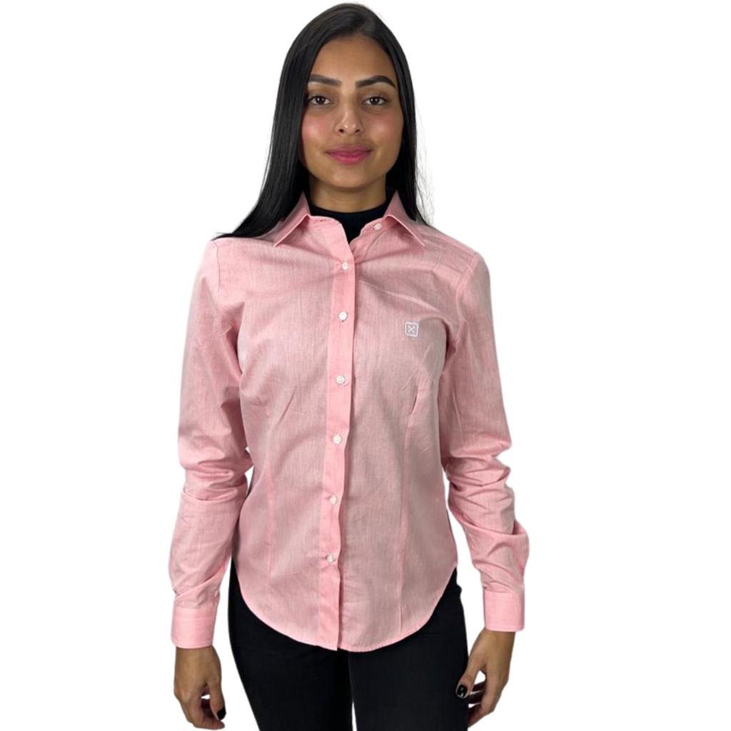 Camisa Lisa Rosa BB Feminina TXC Custom - Ref.12178L