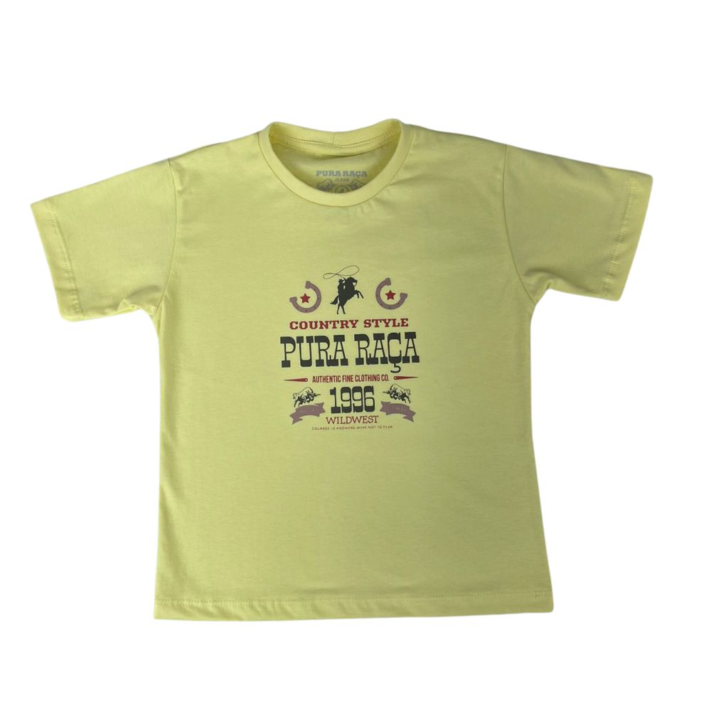 Camiseta Infantil Pura Raça Amarela Ref: 070087000004