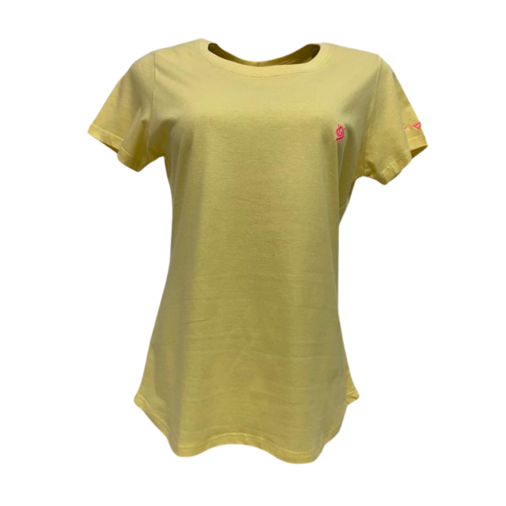 Camiseta Feminina Ox T-Shirt Básica Amarela  Ref: 8015