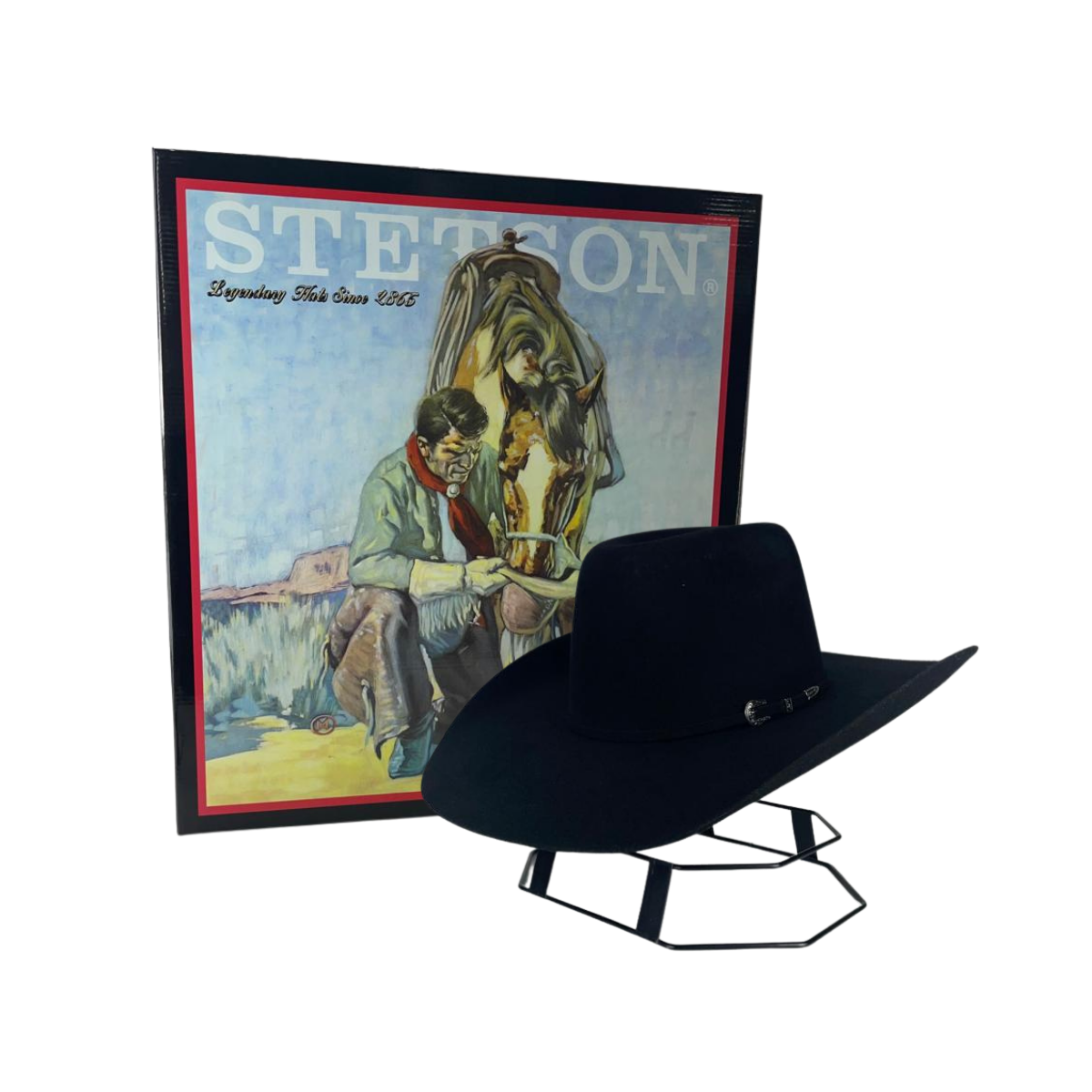 Chapéu Country Import. Feltro Stetson Preto Aba 12 REF.64430 - Badana