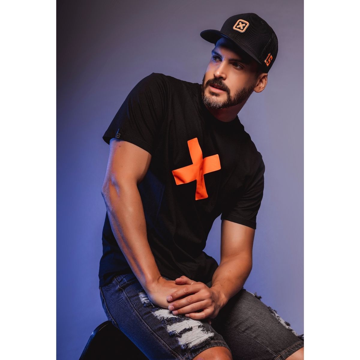 CAMISETA MASCULINA TXC PRETA CUSTOM LOGO X NEON 191296 - Moda