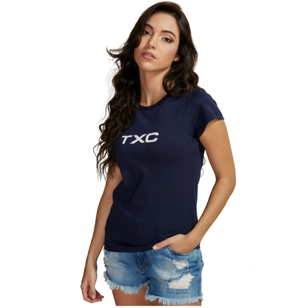 Camiseta Feminina TXC Custom Marinho - REF: 50004