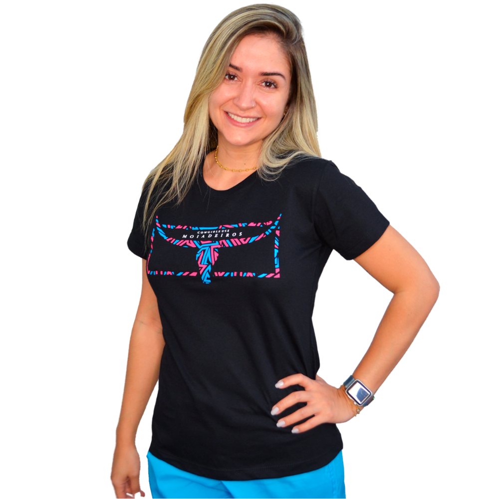 Camiseta Feminina Moiadeiros Preta - REF: CMF2169