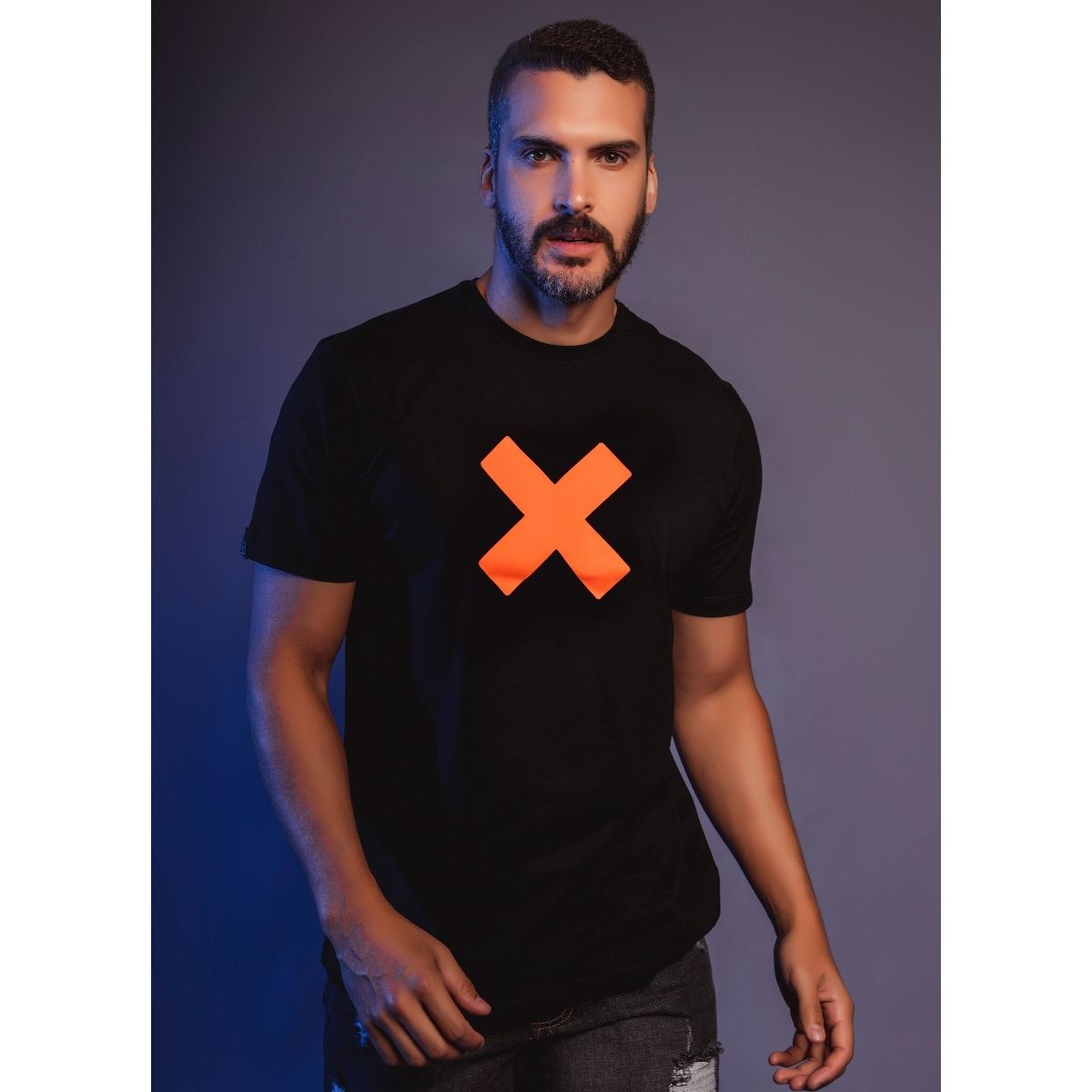 CAMISETA MASCULINA TXC PRETA CUSTOM LOGO X NEON 191296 - Moda