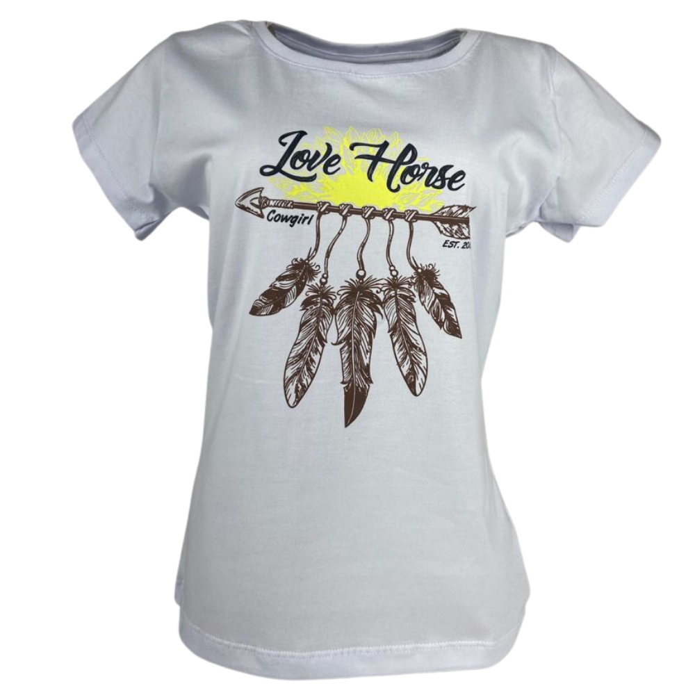Camiseta Feminina Love Horse Branca