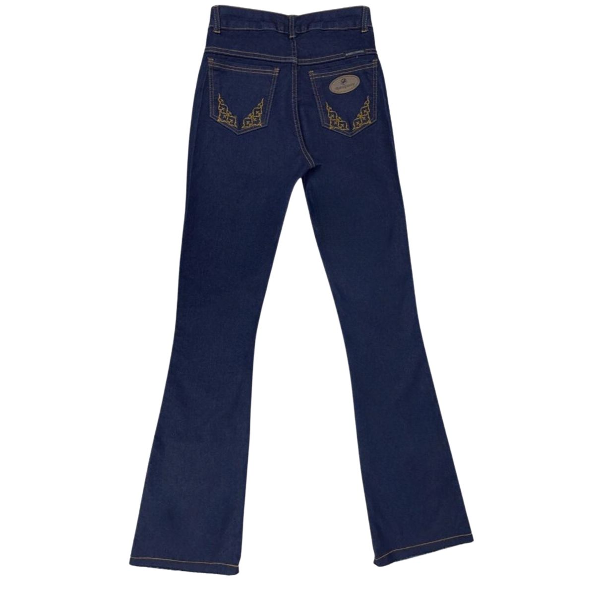 Calça Jeans Feminina Rodeio Country Medium Flare Cos Alto - Badana