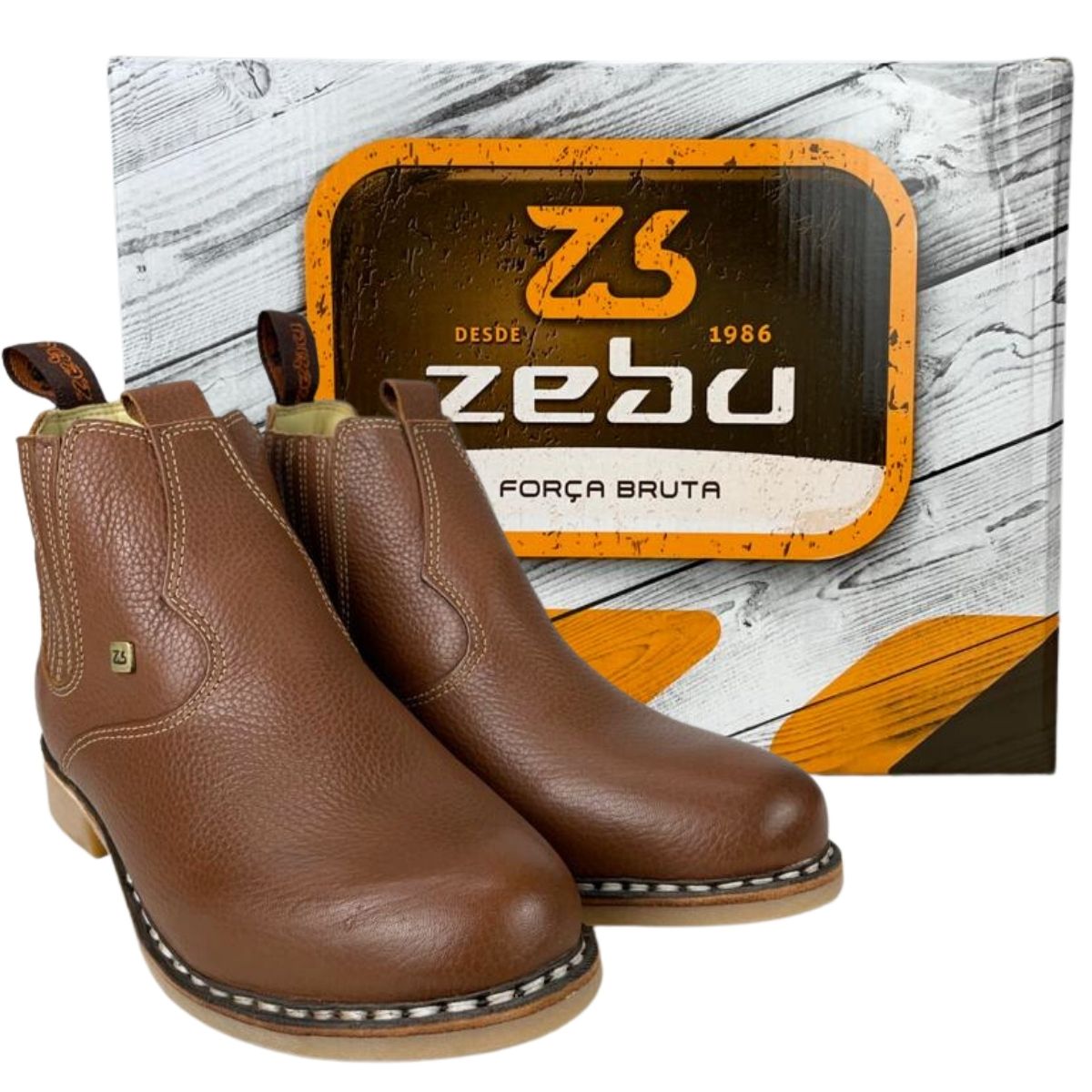 Botina Masculina Zebu Cor Whiski - Ref. 64010 AL 07 - Badana