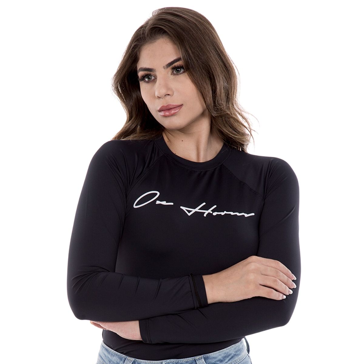 Camiseta Feminina Ox Horns Preta UV501 - Ref.7503