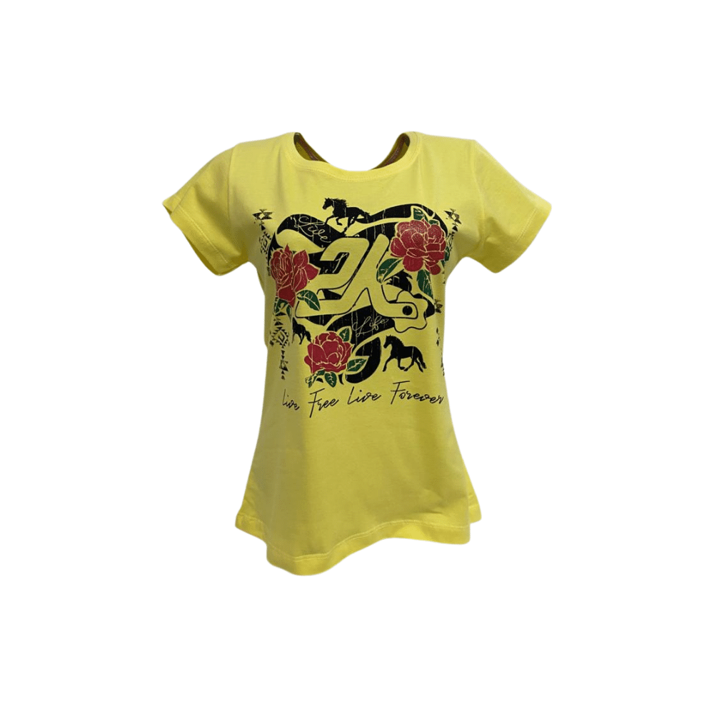 Camiseta Feminina 2K Jeans Amarela - Ref. 041