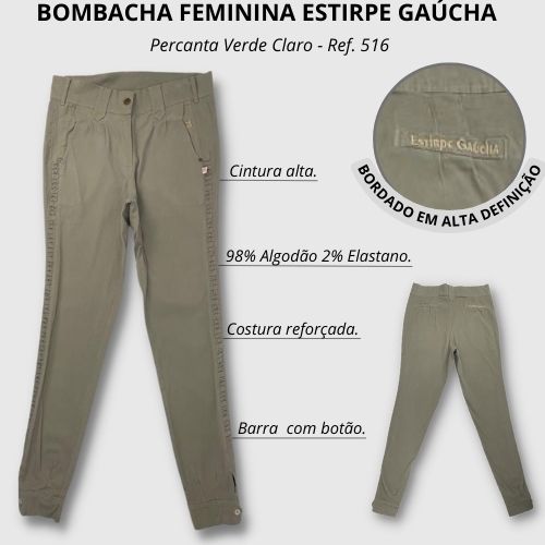 Bombacha Feminina Estirpe Gaúcha Castelhana Chumbo Ref.: 416 - Badana