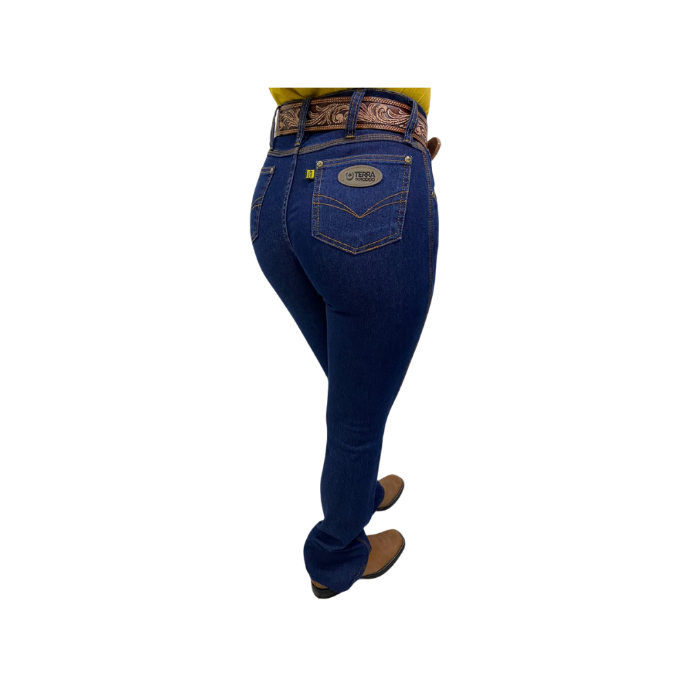 Calça Jeans Country Feminina Western Wrangler Tradicional Reta