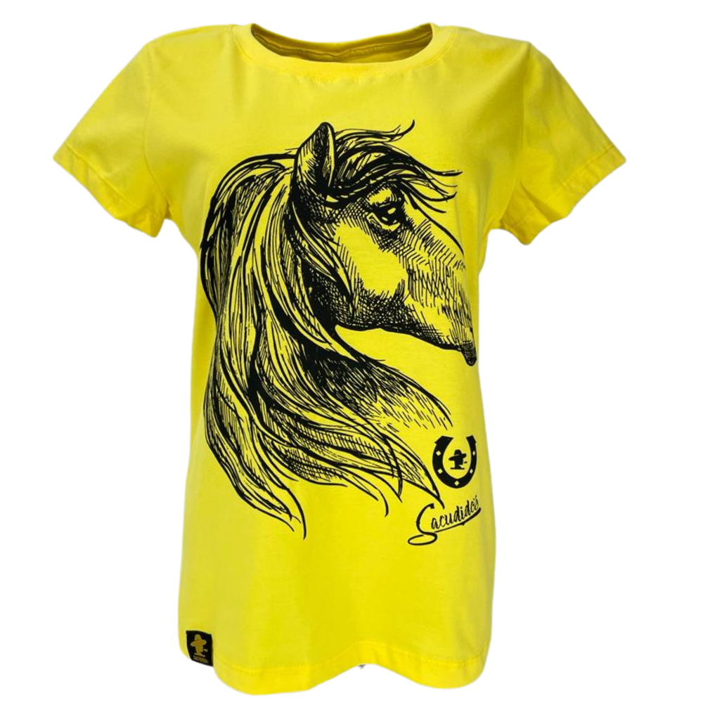 Camiseta Feminina Sacudido's Amarela BLFS 009