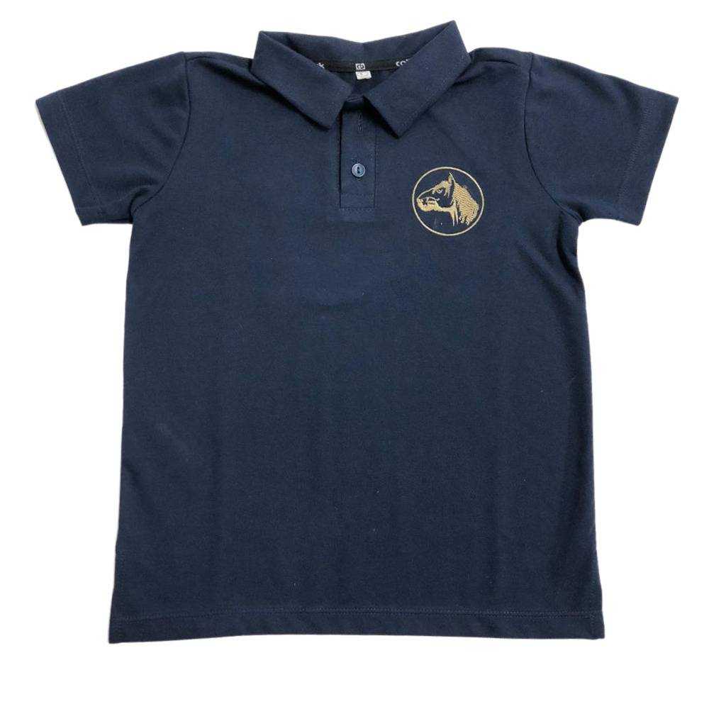 Camiseta Polo Infantil Cavalo Crioulo Colbeck Azul