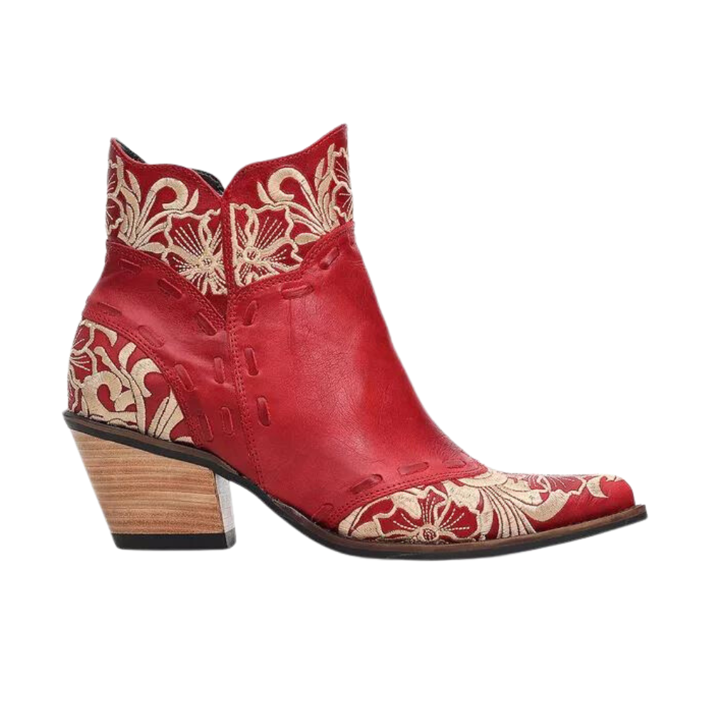 Bota Texana Feminina Vimar Cano Curto Fóssil Red Ref. 11224 - Badana