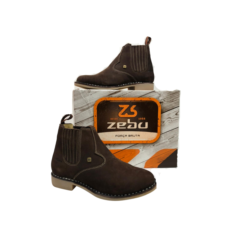 Botina Masculina Zebu Café REF 64010 NB 02 - Badana