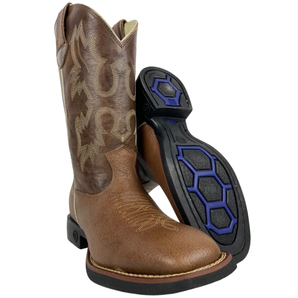 Bota Texana Masculina Classic Montana Boise/Café Ref: MTN-CL