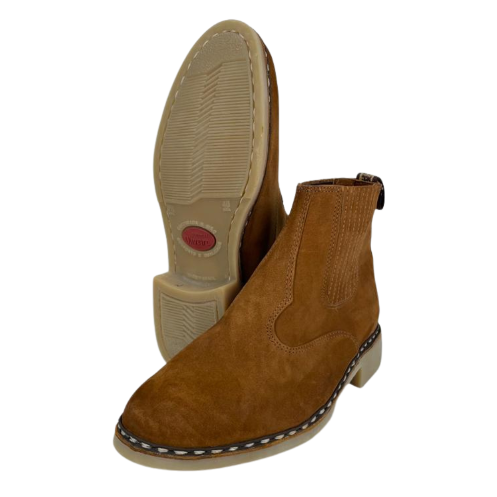 Botina Masculina Oliveira Castor Vira Francesa Badana