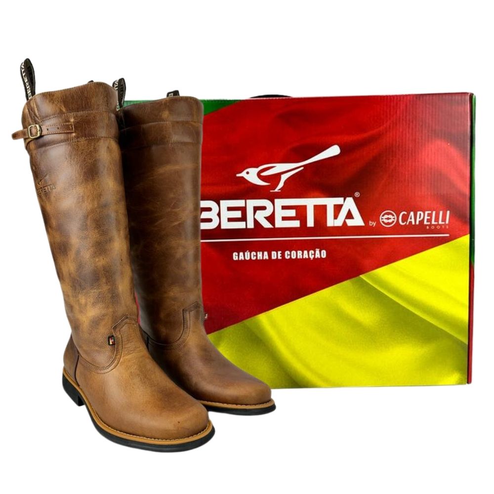 Bota Gaúcha Campeira Beretta Fossil Castor 1011 Badana