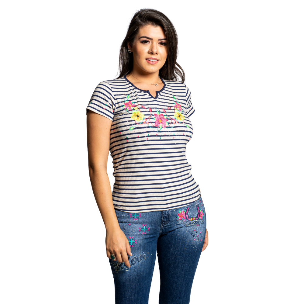 Camiseta Feminina T-Shirt Miss Country - Listrada Ref:0555