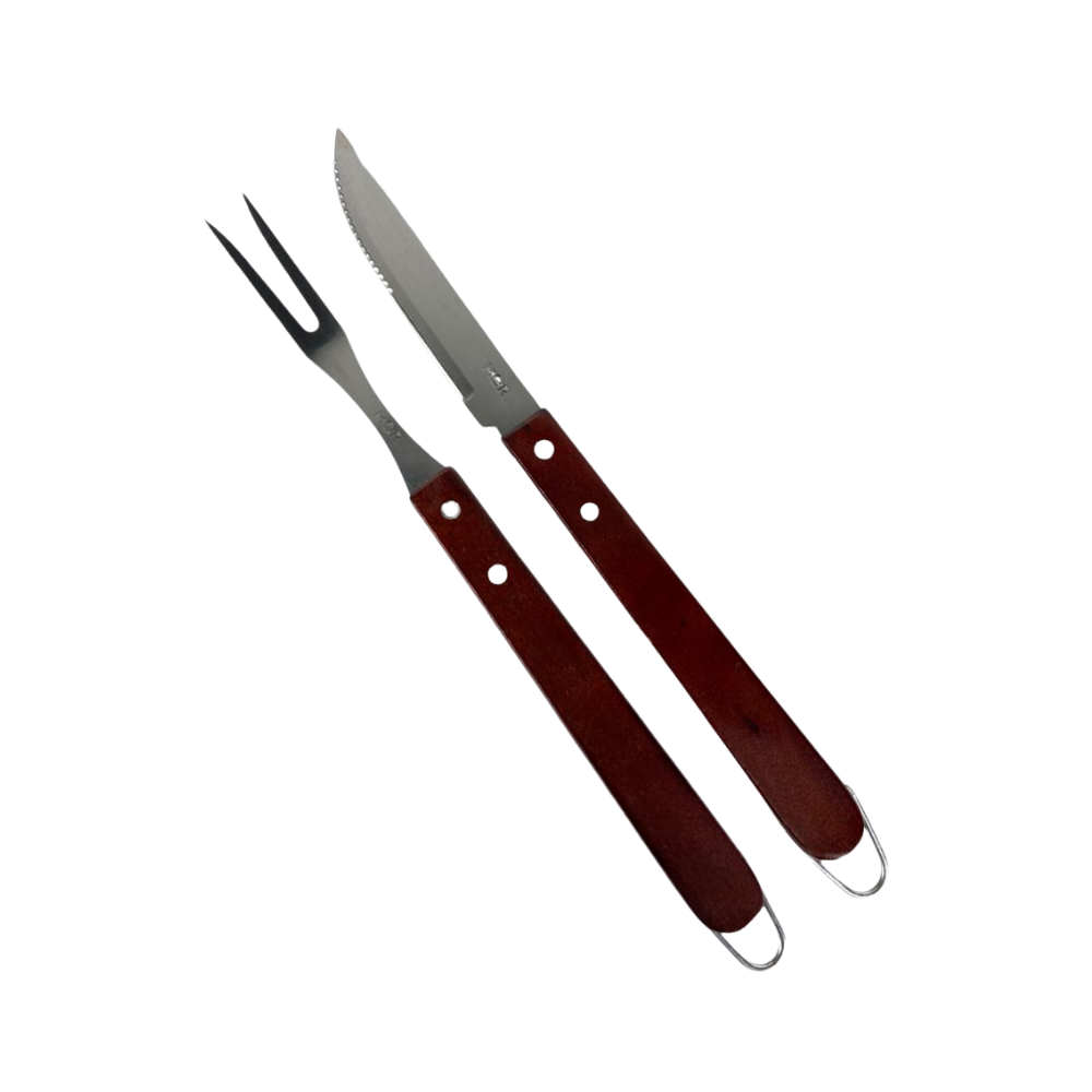 Trinchante (faca e garfo) de metal inglês espessurado a