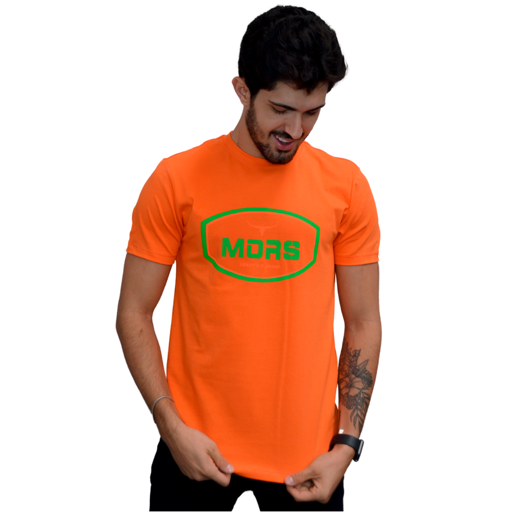 Camiseta Masculina Os Moiadeiros Laranja - REF:MC226