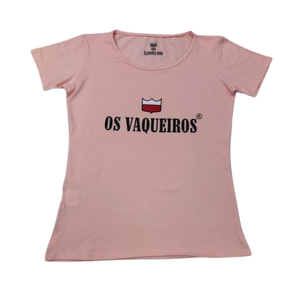Camiseta Feminina Os Vaqueiros Tshirt  Rosa  - Ref. V19062