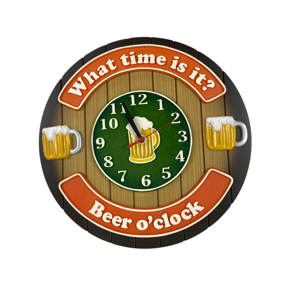 Relógio de Parede MDF What time is it? Berr O'clock