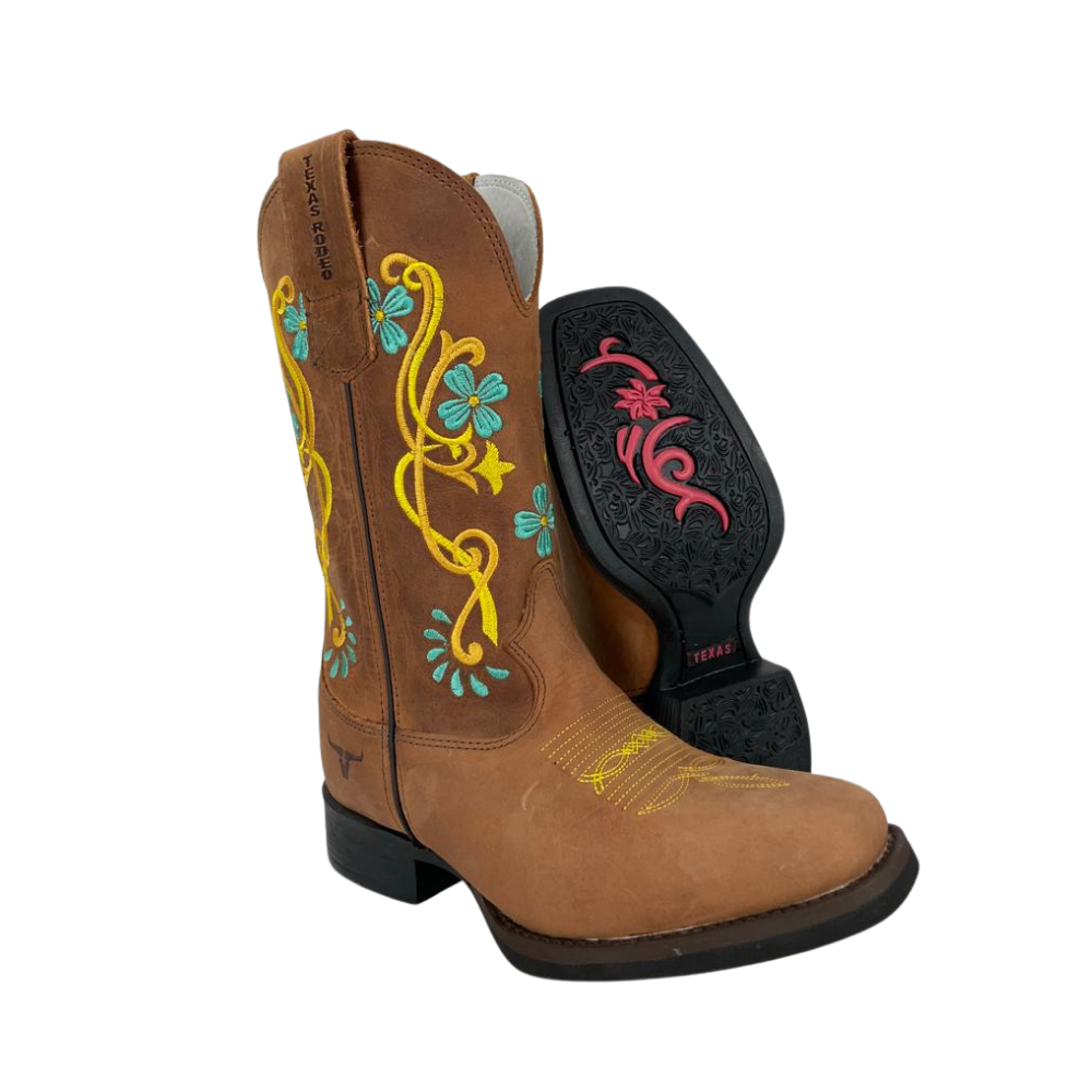 Bota Texana Feminina Texas Rodeo Sela Fóssil Ref: 312LQMBO