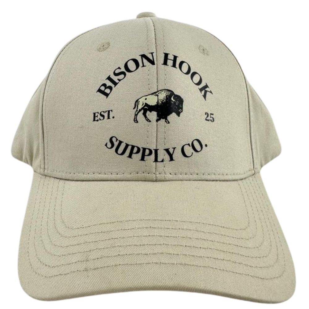 Boné Unissex Bison Hook Creme C/ Logo Estampada Preto