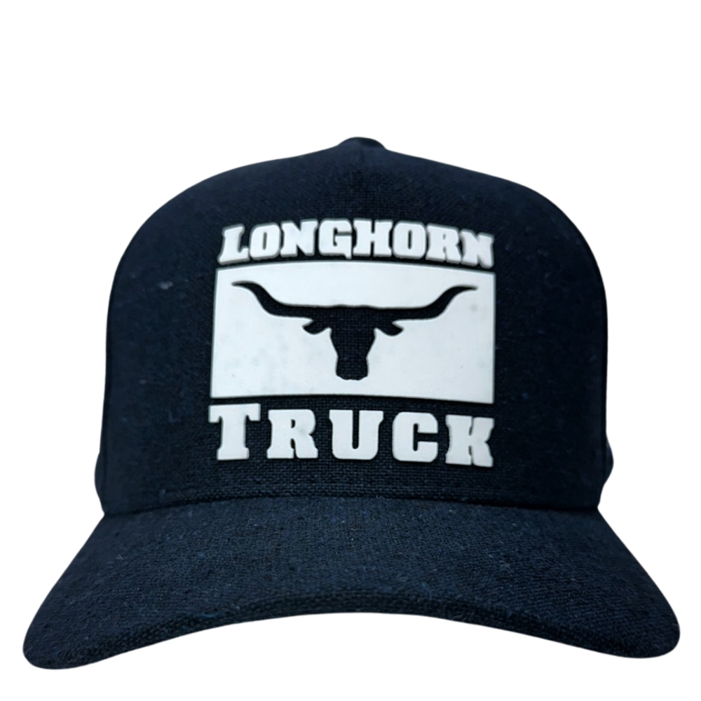 Boné Unissex Longhorn Truck Tecido Azul Marinho C/ Logo Branco C/ Caneca E Adesivo - REF: KL-0001