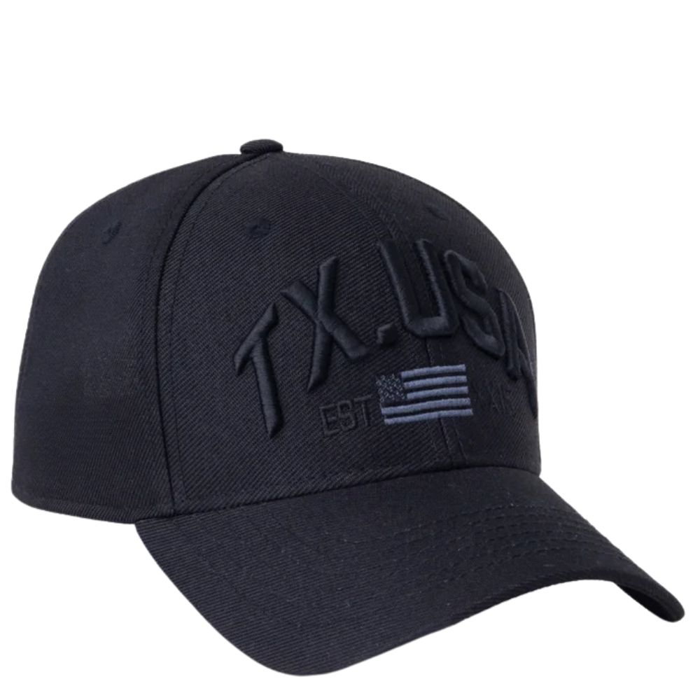 Boné Unissex Texas Farm American Tour Preto Com Logo TX USA Em Preto Ref:TF862