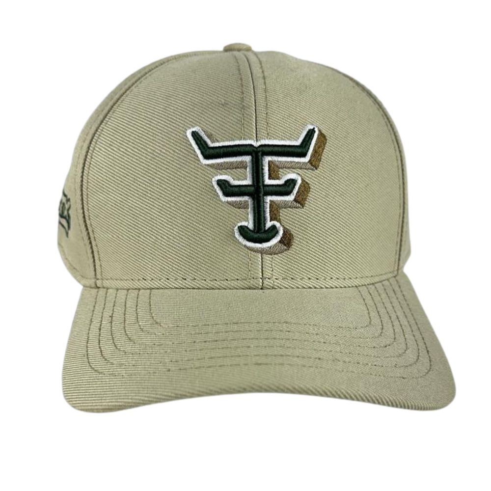 Boné Unissex Texas Farm Bege Com Logo Bordado Verde/Branco Ref TF960
