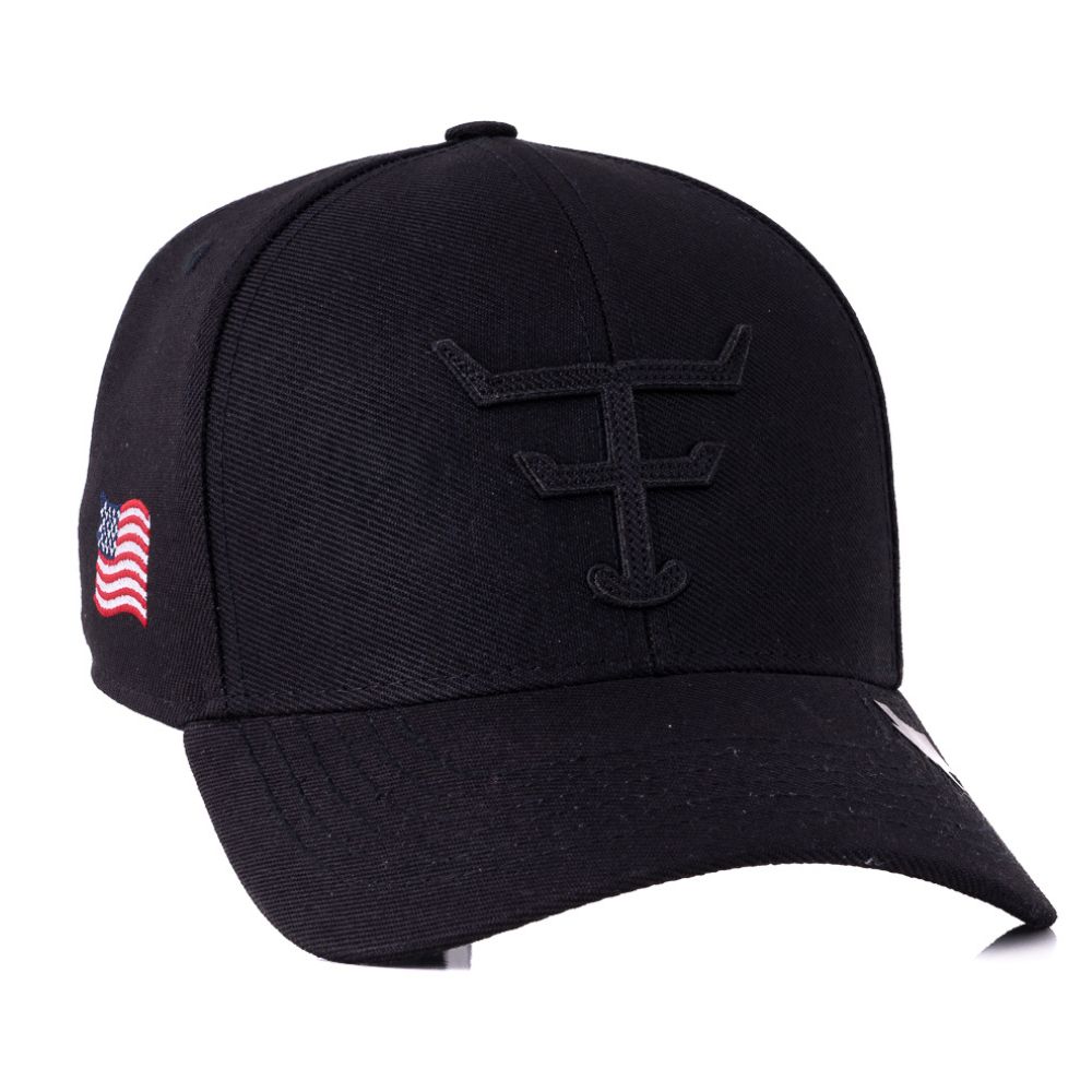 Boné Unissex Texas Farm New Texas Preto Com Logo Em Preto Ref: TF672