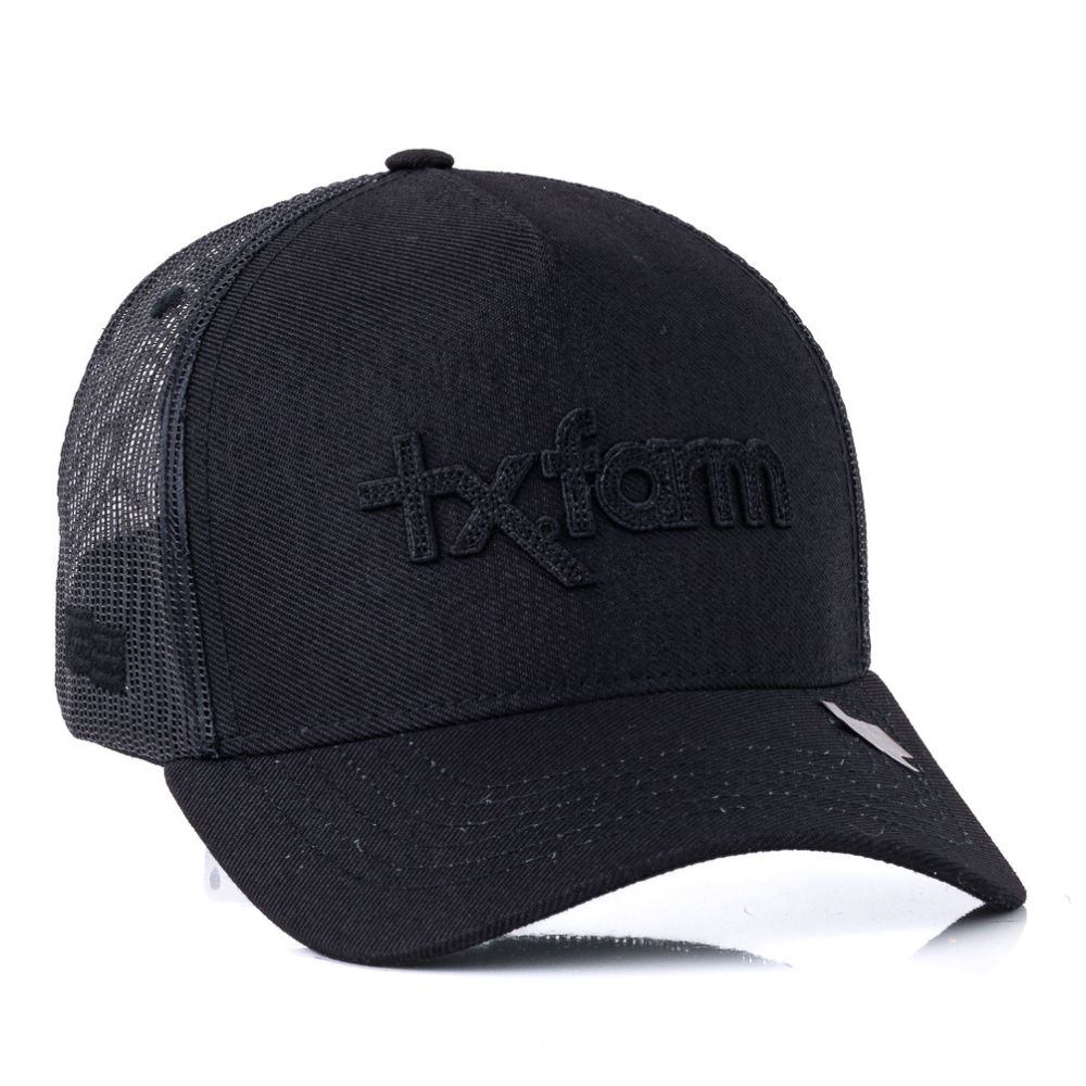 Boné Unissex Texas Farm Preto Overtone Com Logo Preto Ref:TF809