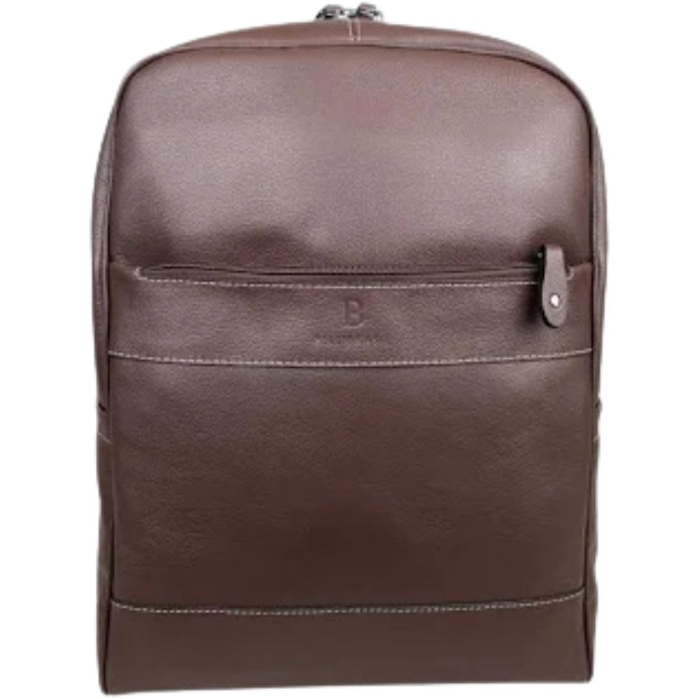 Mochila Masculina PelliBrasil 100% Couro Marrom Para Notebook Até 15" Pearson Texas Ref: 2130