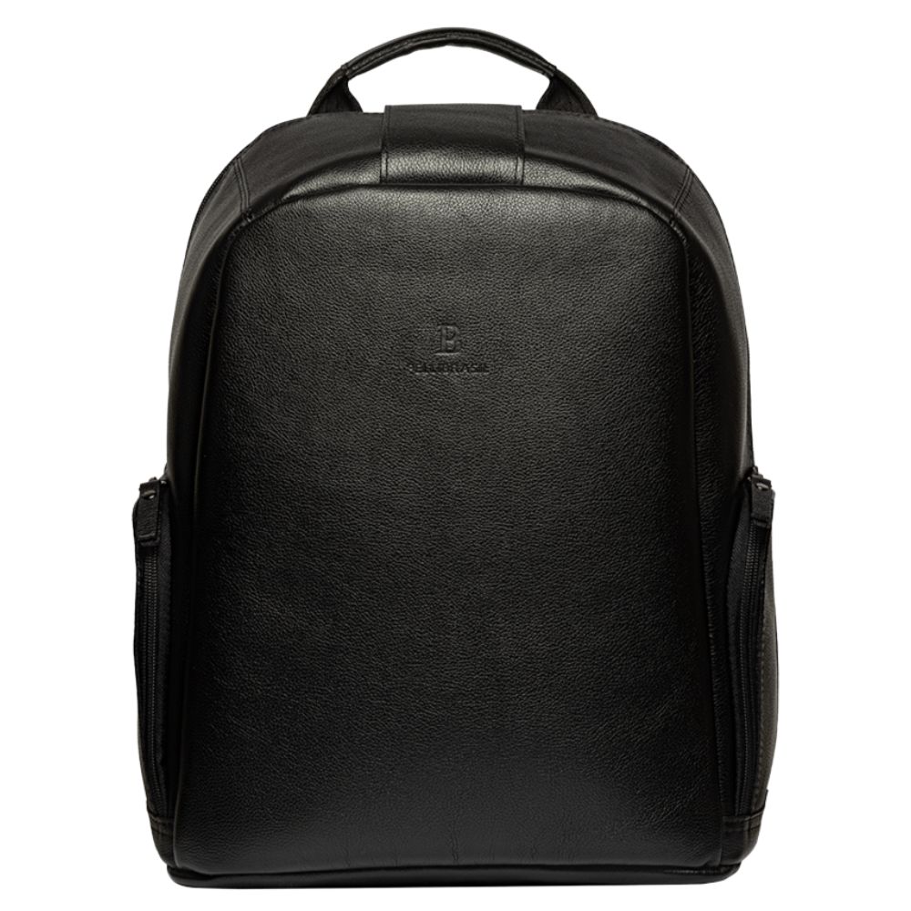 Mochila Masculina PelliBrasil 100% Couro Preto Antifurto Para Notebook Até 15" Pearson Texas Ref: 2148