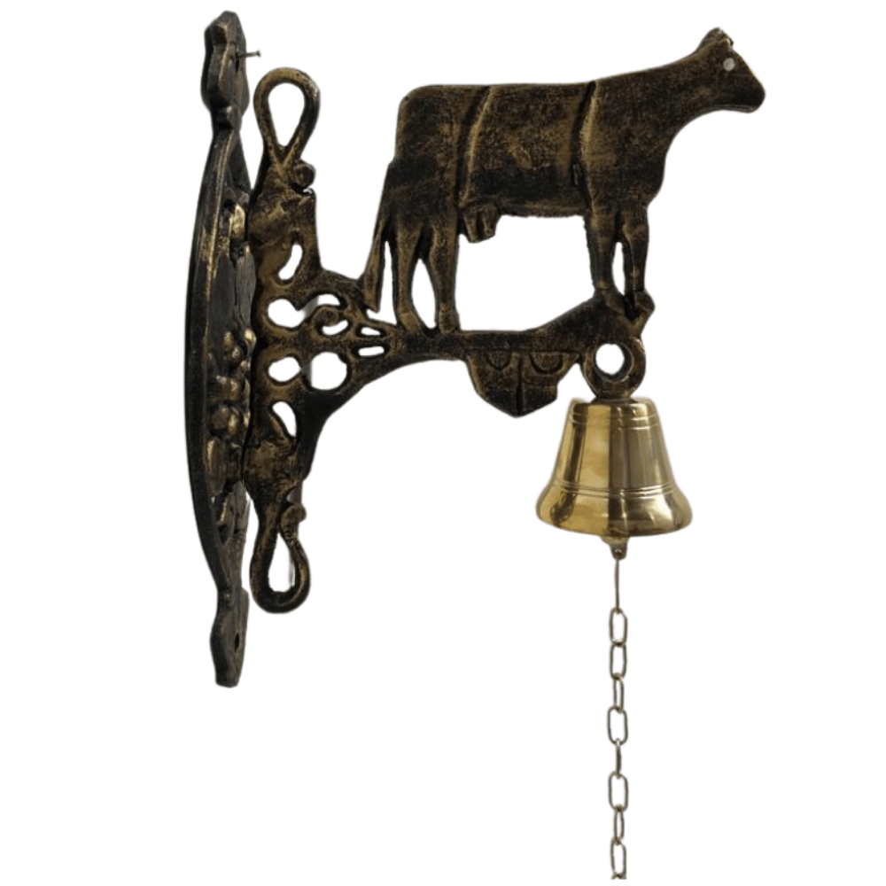 Sino de Vaca em Bronze Para Parede Metal Artes
