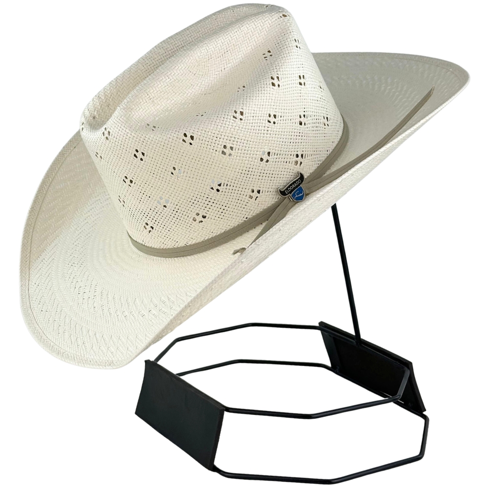 Chapéu Country Eldorado Palha 15X Shantung C. Ropers Aba 10.5 Bristol