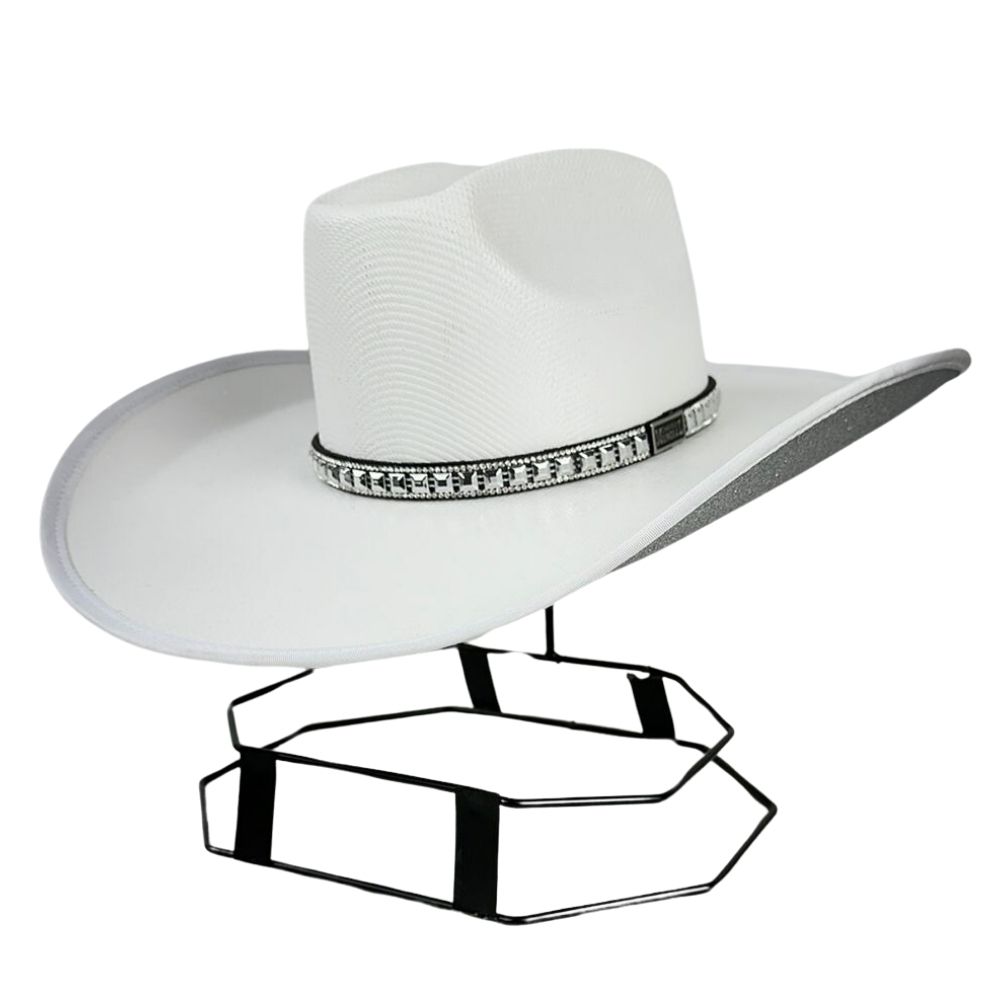 Chapéu Country Mundial Dakota Branco Com Strass Ref.289