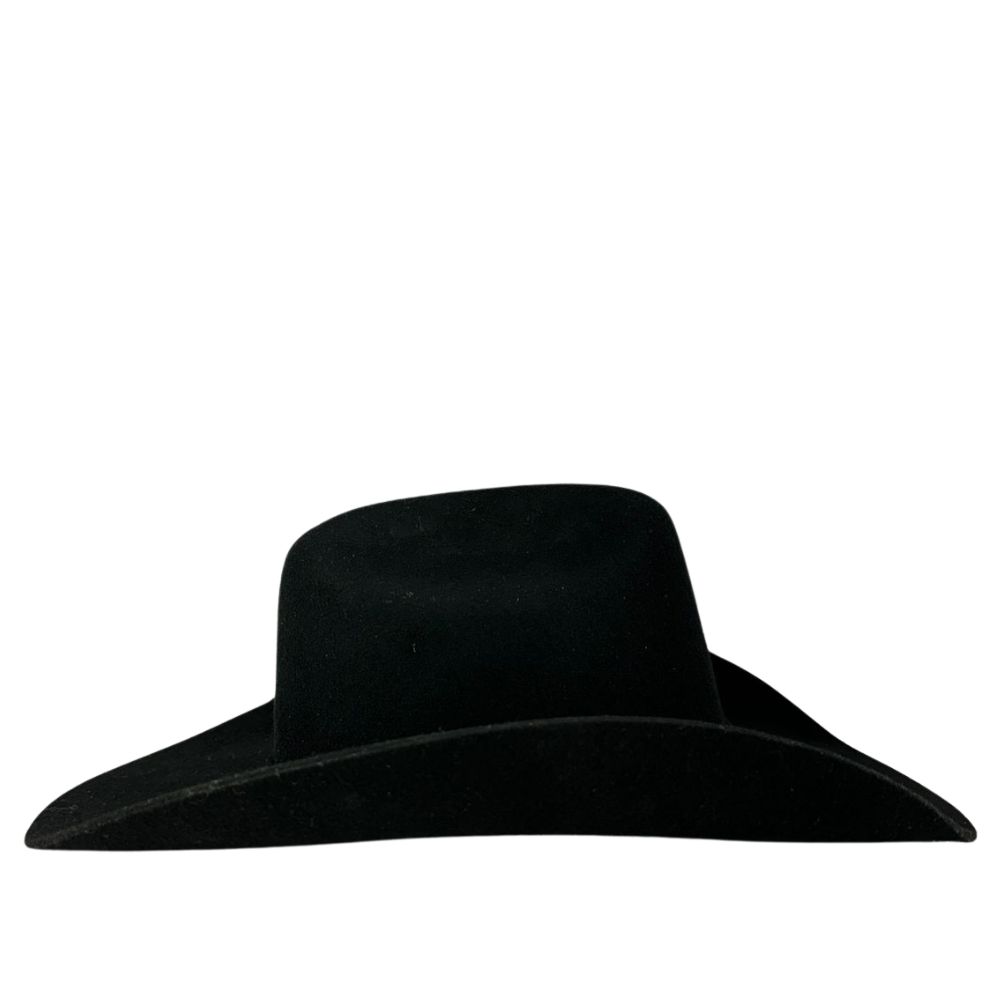 Chapéu Country Stetson Preto de Feltro Com Carneira de Couro Ref: 64433 ...