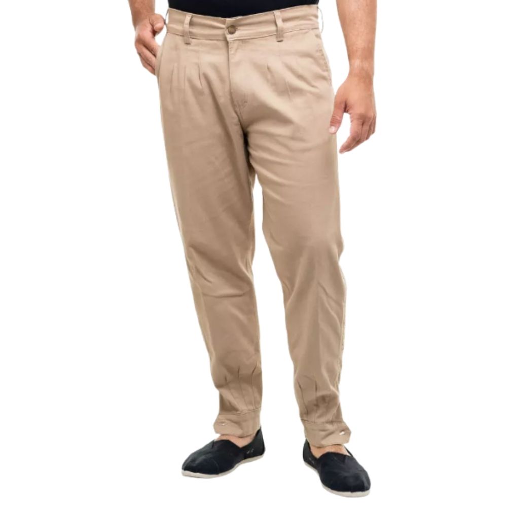 Bombacha Masculina Surena Sarja Com Elastano E Favo Café Com Leite Ref. 28002