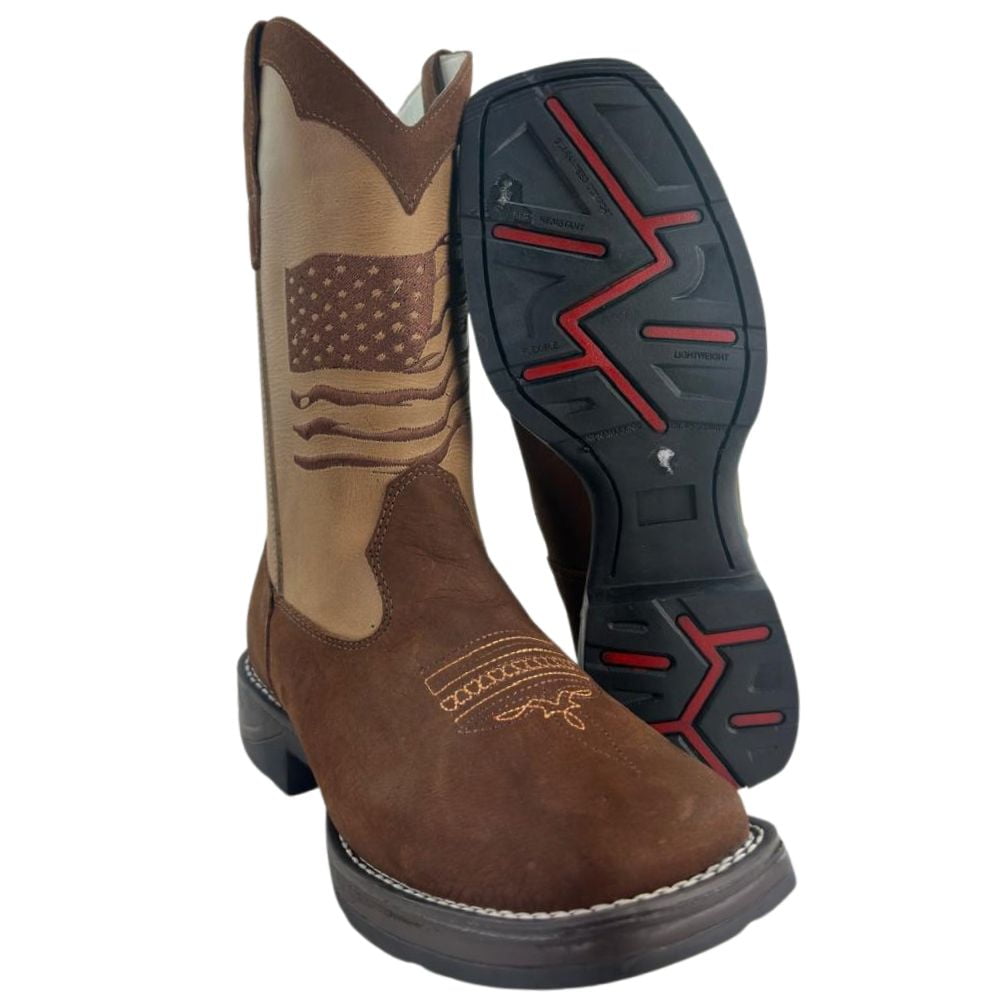 Bota Texana Masculina Big Bull Buffa Castor Stats Ref: 900