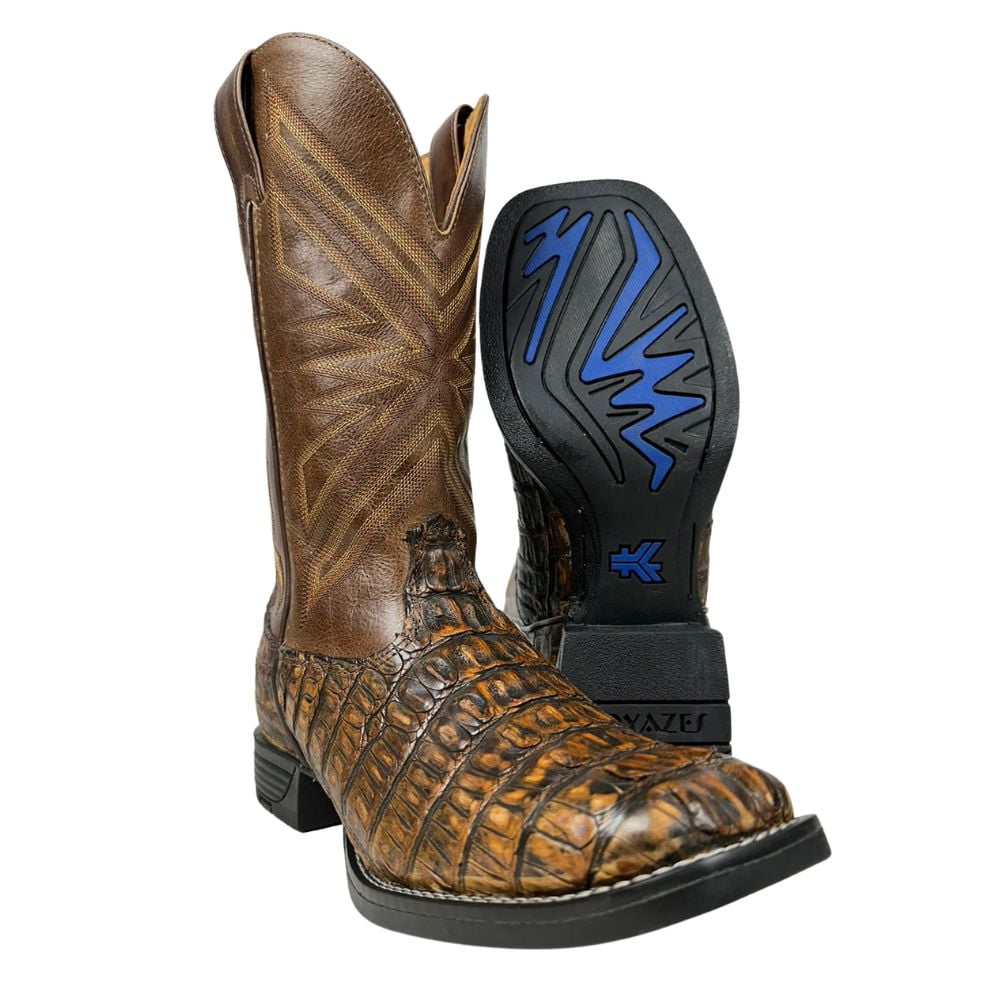 Bota Texana Masculina Goyazes Couro De Rabo De Jacaré Ref: BT-TX-MA-GO-0037