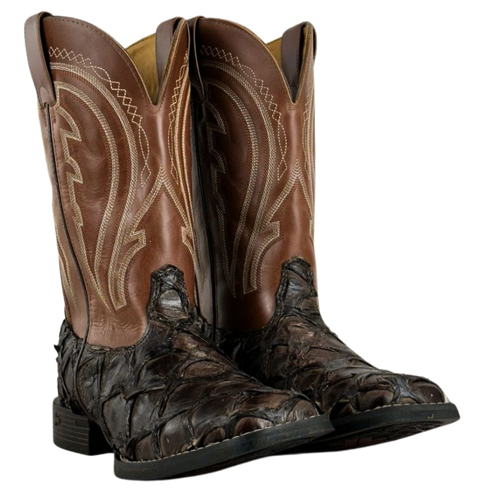 bota texana masculina bota couro de pirarucu goyazes